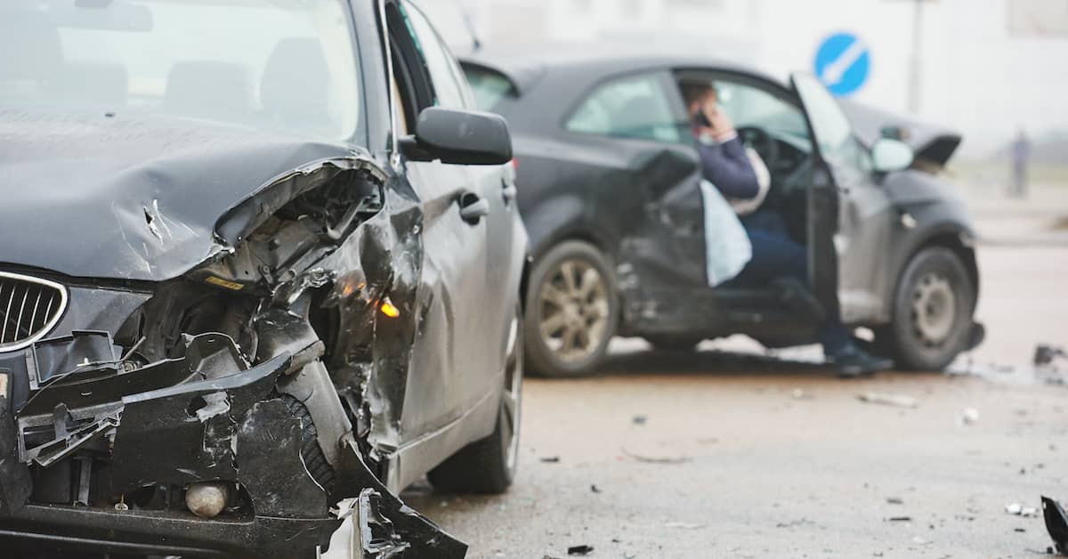 two vehicles involved in a Baltimore car accident | The Bishop Law Group